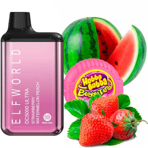 Elfworld DC5000 Ultra - Strawberry Watermelon Bubble (5000 Puffs)