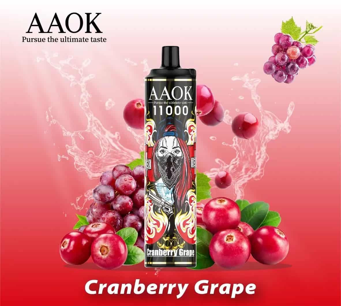 AAOK A83 Cranberry Grape (11000 Puffs)