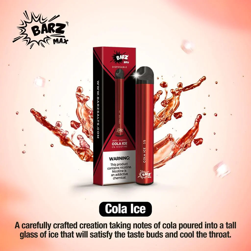 Barz Max Cola Ice Disposable - 600 Puffs
